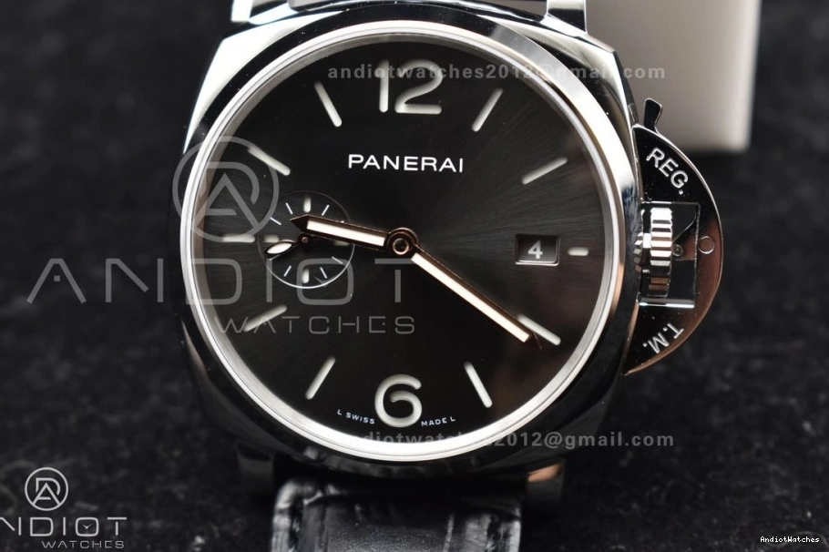 Best 42mm PAM1250 Gray 978 on Leather Dial Edition Due Luminor WaterResistant Strap Black P VSF 0502